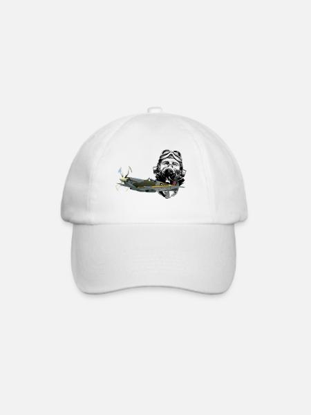 Pilot Spitfire - Baseballkappe - Weiß/Weiß