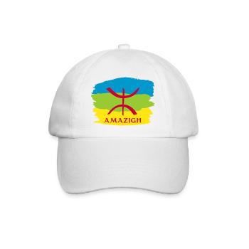 Amazigh Style - Baseballkappe - Weiß/Weiß - Vorne