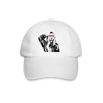 Love Me - Liebe Mich - Frau - Mädchen - Graffiti - Baseballkappe - Weiß/Weiß - Vorne