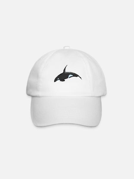 Orca Nachthimmel Cartoon-Print - Baseballkappe - Weiß/Weiß