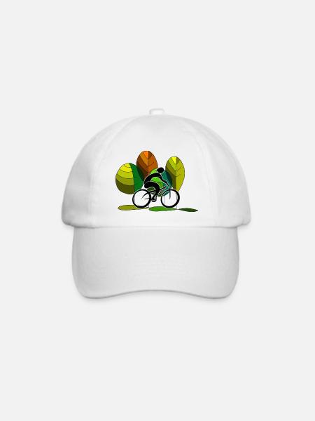 Radfahrer - Baseballkappe - Weiß/Weiß
