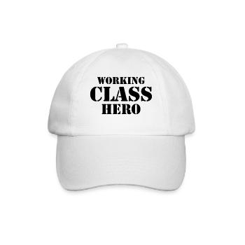 Working Class Hero - Baseballkappe - Weiß/Weiß - Vorne