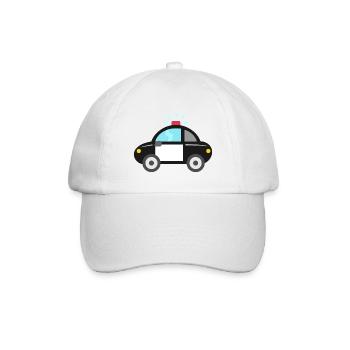 Süßes Polizeiauto - Baseballkappe - Weiß/Weiß - Vorne