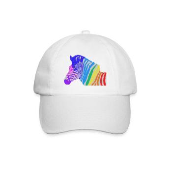 Zebra - Baseballkappe - Weiß/Weiß - Vorne