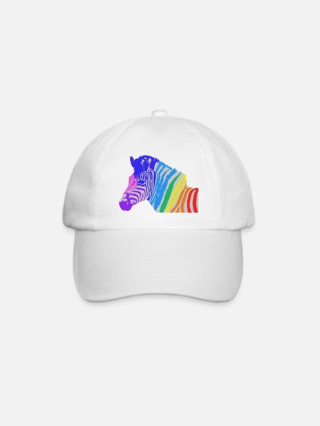 Zebra - Baseballkappe - Weiß/Weiß