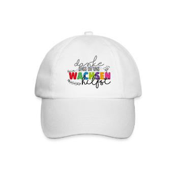 Danke fürs Wachsen - Baseballkappe - Weiß/Weiß - Vorne