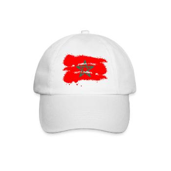 Marokko - Baseballkappe - Weiß/Weiß - Vorne