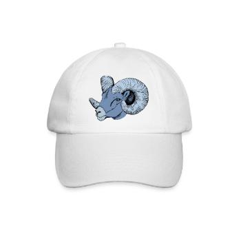 Aries - Widder - Baseballkappe - Weiß/Weiß - Vorne