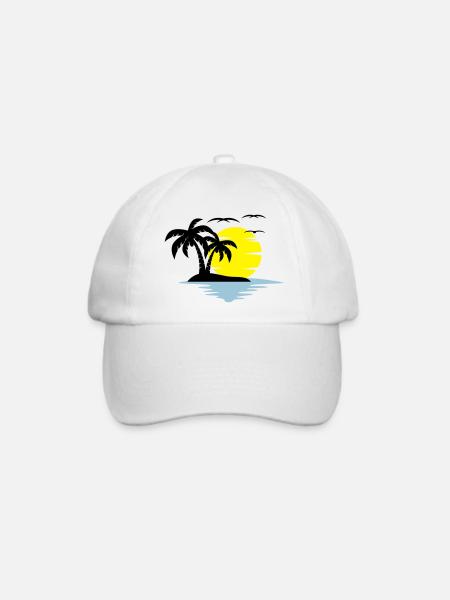 Insel - Baseballkappe - Weiß/Weiß