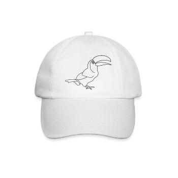 tukan toucan - Baseballkappe - Weiß/Weiß - Vorne