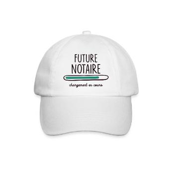 FUTURE NOTAIRE Geschenk Diplom Abschluss des Studiums - Baseballkappe - Weiß/Weiß - Vorne