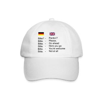 Difference between German and English - Baseballkappe - Weiß/Weiß - Vorne