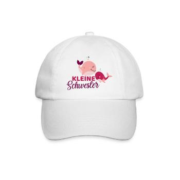 Wale - kleine Schwester - Baseballkappe - Weiß/Weiß - Vorne