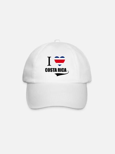 I LOVE COSTA RICA - Baseballkappe - Weiß/Weiß