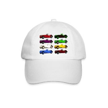 Oldtimer - Colours of cars - Baseballkappe - Weiß/Weiß - Vorne