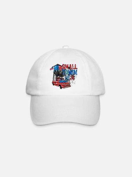 Kleinstadt Usa Amerika - Baseballkappe - Weiß/Weiß