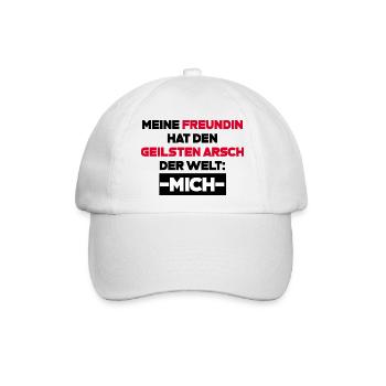 Freundin Spruch Geschenk - Baseballkappe - Weiß/Weiß - Vorne