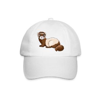 Frettchen - Baseballkappe - Weiß/Weiß - Vorne