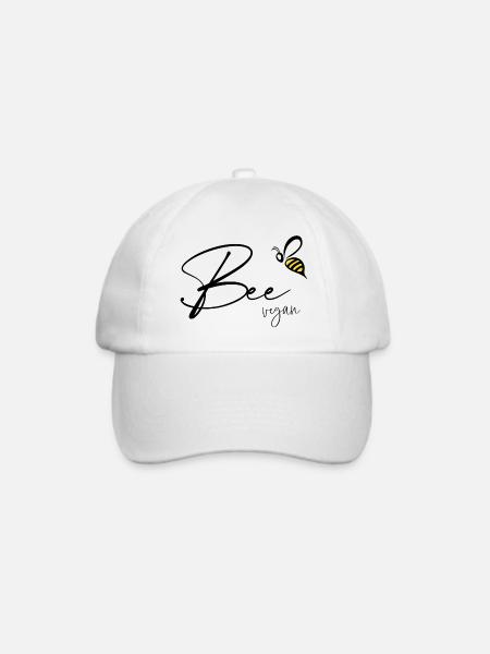 Bee vegan - Baseballkappe - Weiß/Weiß