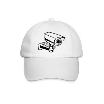 Kamera - Baseballkappe - Weiß/Weiß - Vorne