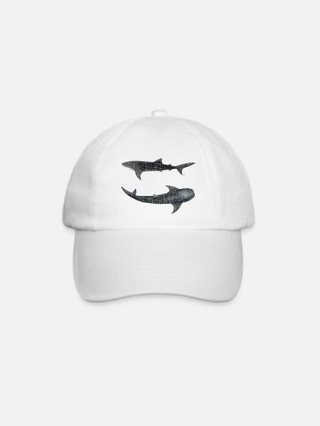 Walhai (Rhincodon typus) - Baseballkappe - Weiß/Weiß