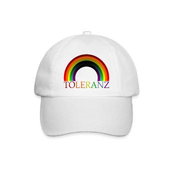 TOLERANZ REGENBOGENFAHNE DIVERSITÄT VIELFALT - Baseballkappe - Weiß/Weiß - Vorne