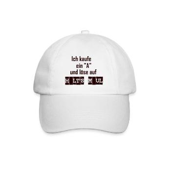 Halts maul - Baseballkappe - Weiß/Weiß - Vorne