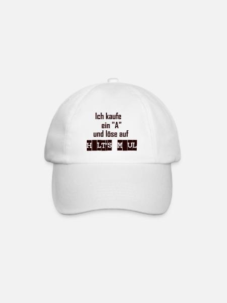 Halts maul - Baseballkappe - Weiß/Weiß