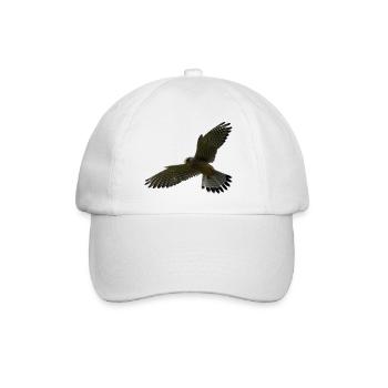 Falke im Flug - Baseballkappe - Weiß/Weiß - Vorne