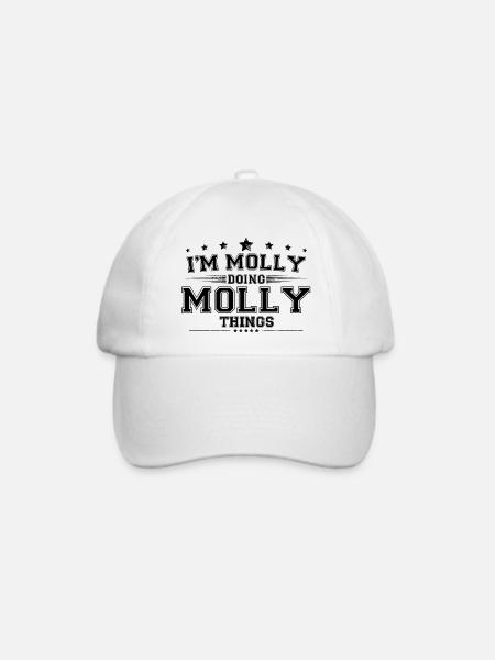 Ich bin Molly, die Molly-Sachen macht - Baseballkappe - Weiß/Weiß