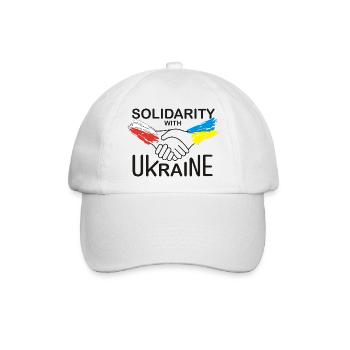 Polen in Solidarität mit der Ukraine - Baseballkappe - Weiß/Weiß - Vorne