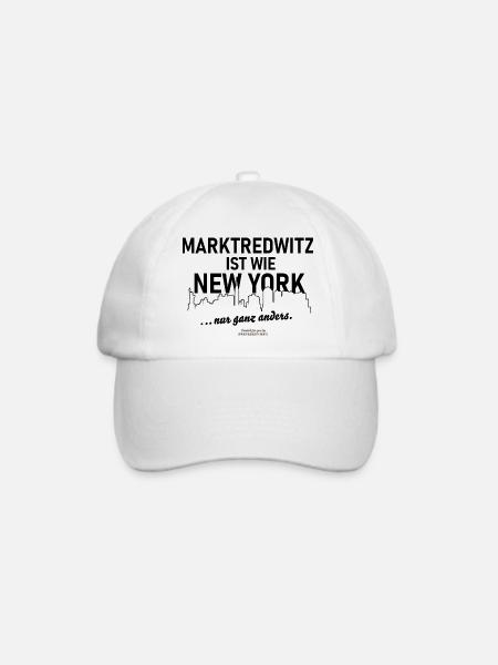 Marktredwitz ist wie New York - Baseballkappe - Weiß/Weiß