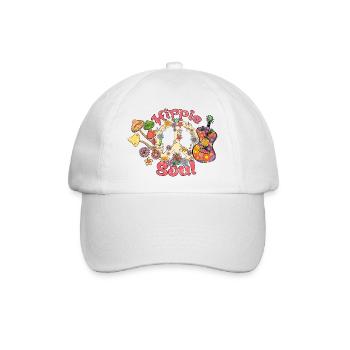 Hippie Soul Design - Baseballkappe - Weiß/Weiß - Vorne