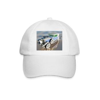 Oldtimer, Auto, Automobil, Geschenkidee - Baseballkappe - Weiß/Weiß - Vorne