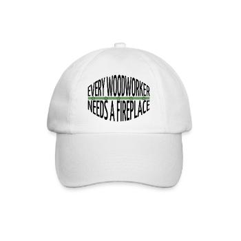 lumberman carpenter joke chop wood - Baseballkappe - Weiß/Weiß - Vorne