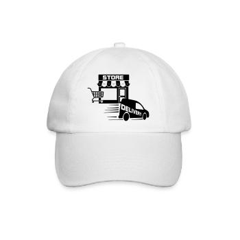 Online-Shop und Lieferung mit - Baseballkappe - Weiß/Weiß - Vorne