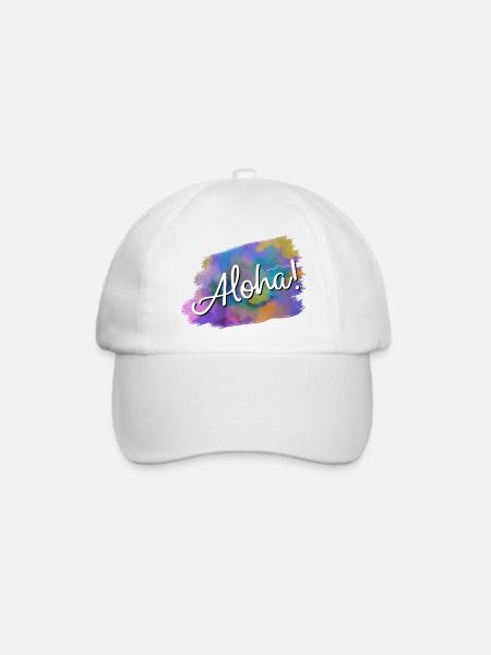 Aloha! - Baseballkappe - Weiß/Weiß