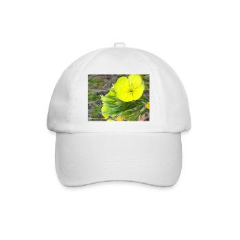 Gelbe Blume - Baseballkappe - Weiß/Weiß - Vorne