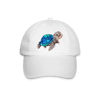 Süße Schildkröte Atlantis - Baseballkappe - Weiß/Weiß - Vorne