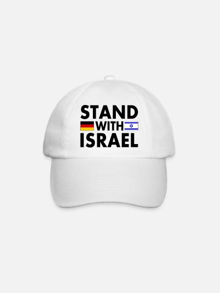 Stand with israel - Baseballkappe - Weiß/Weiß