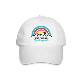 Watzmann Berchtesgaden Überquerung Finisher Retro - Baseballkappe - Weiß/Weiß - Vorne