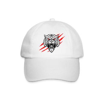 Böser Tiger - Baseballkappe - Weiß/Weiß - Vorne