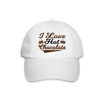 I love Hot Chocolate - Baseballkappe - Weiß/Weiß - Vorne