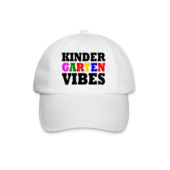 kindergarten vibes - Baseballkappe - Weiß/Weiß - Vorne