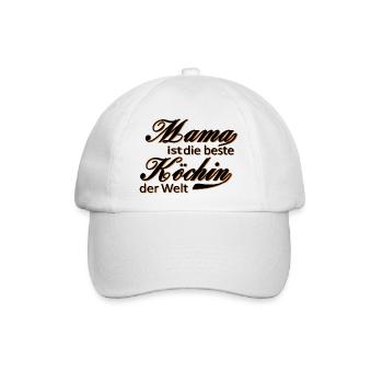 Mama ist die beste Köchin der Welt - Baseballkappe - Weiß/Weiß - Vorne