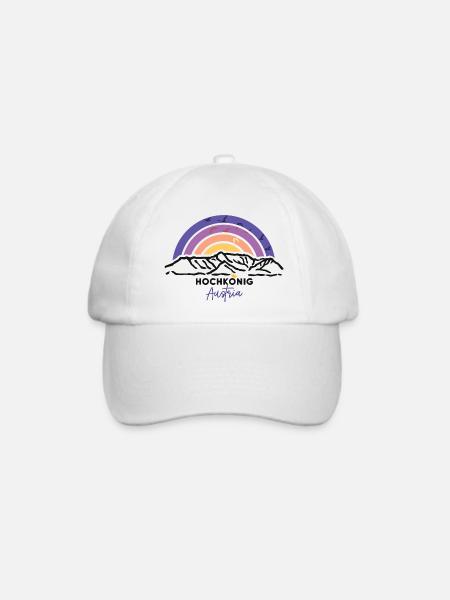 Hochkönig Tirol Trail Wandern Skigebiet Souvenir - Baseballkappe - Weiß/Weiß