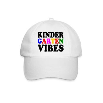 kindergarten vibes - Baseballkappe - Weiß/Weiß - Vorne
