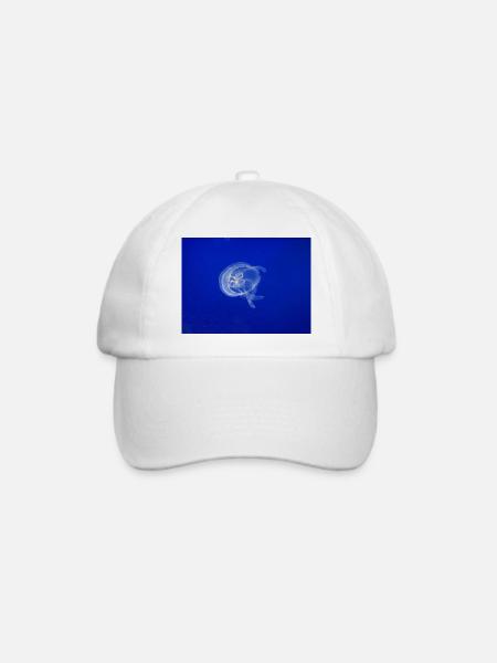 Qualle - Baseballkappe - Weiß/Weiß