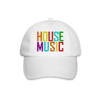 House Music LGBT Regenbogen - Baseballkappe - Weiß/Weiß - Vorne
