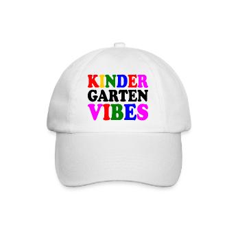kindergarten vibes - Baseballkappe - Weiß/Weiß - Vorne